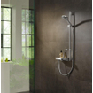 Hansgrohe Raindance Select S Unica`s Puro Ensemble barre de douche coulissante - 3 jets - Douchette PowderRain 90cm - Flexible Isiflex 160cm - Porte-savon - chrome SW204699