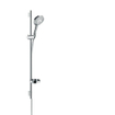 Hansgrohe Raindance Select S Unica`s Puro Ensemble barre de douche coulissante - 3 jets - Douchette PowderRain 90cm - Flexible Isiflex 160cm - Porte-savon - chrome SW204699