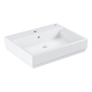 GROHE Cube céramique Lavabo à poser 60x49cm avec trou de robinet et trop-plein Pureguard blanc SW205858