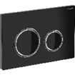 Geberit Sigma21 bedieningplaat met frontbediening voor toilet 24.6x16.4cm zwart / glans verchroomd SW203601