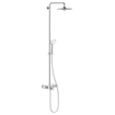 GROHE Euphoria smartcontrol Ensemble de douche pluie apparent - robinet de bain - pomme de douche ronde 26cm - 2 fonctions - douchette ronde - chrome SW209448