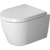 Duravit Me by Starck Kit de WC suspendu compact avec abattante frein de chute blanc et kit lave-mains 40x22cm avec robinet et siphon blanc SW663304