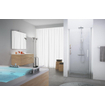 Novellini Giada porte pivotante pour niche 1B 87 90x195cm gauche profil chrome mat et verre transparent 0334535
