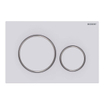 Geberit Sigma20 bedieningsplaat - 2-toets spoeling - rond - mat wit chroom SW242680