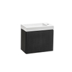 Vtwonen Cube Meuble sous lave-mains droite 40x20cm Chêne Noir SW374073