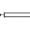 Duravit Starck T Porte-serviettes - 2 barres - 46,5cm - pivotant - noir mat SW297086
