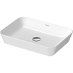 Duravit Cape Cod vasque rectangulaire sans trou de robinet sans trop-plein 55x40cm blanc mat SW297001