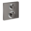Hansgrohe Ecostat Square Ensemble de finition pour thermostat encastré avec robinet d'arrêt et inverseur chrome noir brossé SW297547