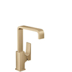Hansgrohe Metropol wastafelkraan 230 met push open waste m. 120° draaibare uitloop 16.5cm brushed bronze SW297570