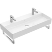 Villeroy & Boch Memento 2.0 lavabo - pour porte-serviettes 100x47cm - avec trop-plein 2 trous de robinet ceramic+ blanc SW336045