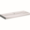 Geberit Smyle Square lavabo sans trou de robinet avec trop-plein 120x48x16.5cm blanc SW417166