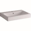 Geberit Icon lavabo 60x48,5x15,5cm 1 cuve 1 trou de robinet Au milieu avec trop-plein Céramique Blanc brillant SW417146
