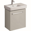 Geberit Renova compact meuble bas pour lavabo 1 porte avec porte-serviettes 59x60.4x36.7cm droite gris clair SW417253