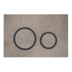Geberit Sigma21 bedieningplaat, 2-toets spoeling frontbediening voor toilet 24.6x16.4cm zwartchroom / betonlook SW420187