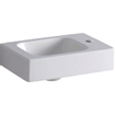 Geberit Icon lave-mains 38x28x13.5cm 1 lavabo 1 trou de robinet Droite sans trop-plein anti-salissures Céramique Blanc brillant SW422296
