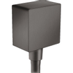 Hansgrohe Fixfit Square Coude mural avec clapet anti-retour chrome noir brossé SW358915