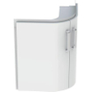 Geberit Renova wastafelonderkast hoek 2 deur 69cm glans grijs SW422075