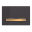 Geberit Sigma50 bedieningsplaat - 2-toets spoeling - vierkant - messing/zwart SW420648