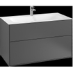 Villeroy & Boch finion Meuble sous lavabo 99.6x59.1x49.8cm avec 2 tiroirs pour lavabo 4164 AO/A2/AB/A1 glossy blanc SW106677