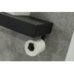 Looox Roll Wood Porte-rouleau de toilette noir mat SW392208