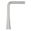 GROHE Zedra Mitigeur de cuisine - bec en L - SuperSteel brossé SW479457