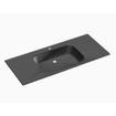 Royal Plaza Intent wastafel 81x45x1.5cm 1 kraangat 1 wasbak zwart mat Keramiek SW477418