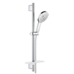 GROHE Rainshower SmartActive 130 Ensemble barre de douche - 90 cm - douchette ronde - 3 types de jets - douchette lisse - avec porte-savon - chrome SW448245
