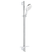 GROHE Rainshower Smartactive 150 Glijstangset - 90cm - ronde handdouche - 3 straalsoorten - gladde doucheslang - met zeepschaal - chroom/moon white SW472415