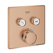 Grohe Grohtherm SmartControl Inbouwthermostaat - 3 knoppen - vierkant - brushed warm sunset SW439053