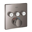 Grohe Grohtherm SmartControl Mitigeur thermostatique encastré - 4 boutons - carré - hard graphite SW484571