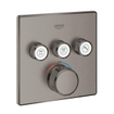 Grohe Grohtherm SmartControl Mitigeur thermostatique encastré - 4 boutons - carré - brushed hard graphite SW439023