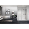 Novellini Young 2.0 GFL porte pivotante avec paroi fixe en ligne pour niche 117/121x200cm chrome/satiné 0335754