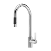Dornbracht Tara Ultra Mitigeur de cuisine 1 trou avec bec haut rond extractible avec douchette orientable à 360° saillie 24 cm chrome 0481237