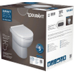 Duravit DuraStyle Basic set de WC au sol à fond creux sans rebord de rinçage 37x48cm avec abattant de WC à fermeture douce blanc SW358501