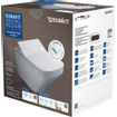 Duravit DuraStyle pack WC suspendu fond profond sans bride avec fixation dissimulée 37x62cm incl. abattant WC douche Slim Sensowash blanc SW85526