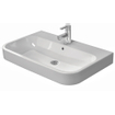Duravit HappyD 2 lavabo pour meuble meulé avec trop-plein avec 1 trou de robinetterie 80x50,5cm avec WonderGliss blanc SW54330