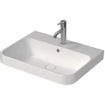 Duravit HappyD 2 Plus lavabo à poser avec trou de robinet avec trop-plein 60x46cm avec clapet push-open céramique m. WG blanc SW358152