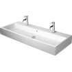 Duravit Vero Air Lavabo - 120x47cm - 2 trous de robinet - avec trop-plein - bord rectifié - WonderGliss - blanc SW156943