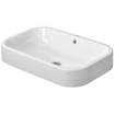 Duravit HappyD 2 vasque à poser rectangulaire avec trop-plein sans trou de robinetterie 60x40cm avec WonderGliss blanc SW54290
