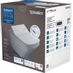 Duravit DuraStyle pack WC suspendu à chasse profonde sans rebord avec fixation dissimulée 37x62cm incl. abattant WC douche Slim Sensowash blanc SW85526