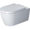 Duravit ME by Starck WC suspendu à évacuation profonde sans bride avec Hygieneglaze 37x57cm avec fixation dissimulée blanc SW84181