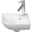 Duravit ME by Starck lave-mains d'angle 43x38cm avec 1 trou de robinet avec trop-plein avec WonderGliss blanc SW84167