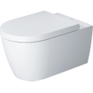 Duravit starck me WC suspendu low flush 37x57cm avec fixation cachée avec wondergliss matt white SW358207