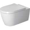 Toilettes suspendu Duravit Starck Me à fond creux sans bride avec HygienGlaze 37x57cm avec fixation dissimulée blanc mat SW358222