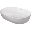 Duravit Luv lavabo à poser 60x40cm sans trou de robinetterie bord rectifié blanc SW527100