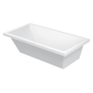 Duravit Starck 1 baignoire acrylique rectangulaire avec trop-plein avec 1 appui-dos 180x90x46cm à encastrer blanc 0297507