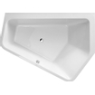 Duravit Paiova baignoire en matière plastique acrylique pentagonale pour angle droit 190x140x58cm avec tablier moulé et châssis blanc 0300915