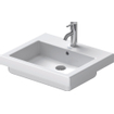 Duravit Vero lavabo encastré 55x46,5cm avec trou de robinetterie et trop-plein avec WonderGliss blanc 0300180
