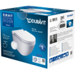 Duravit Starck 3 chasse d'eau murale sans rebord 36x54cm avec abattant softclose wondergliss blanc SW358500