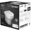 Duravit DuraStyle Basic set de WC au sol à fond creux sans rebord de rinçage 37x48cm avec abattant de WC à fermeture douce blanc SW358501
